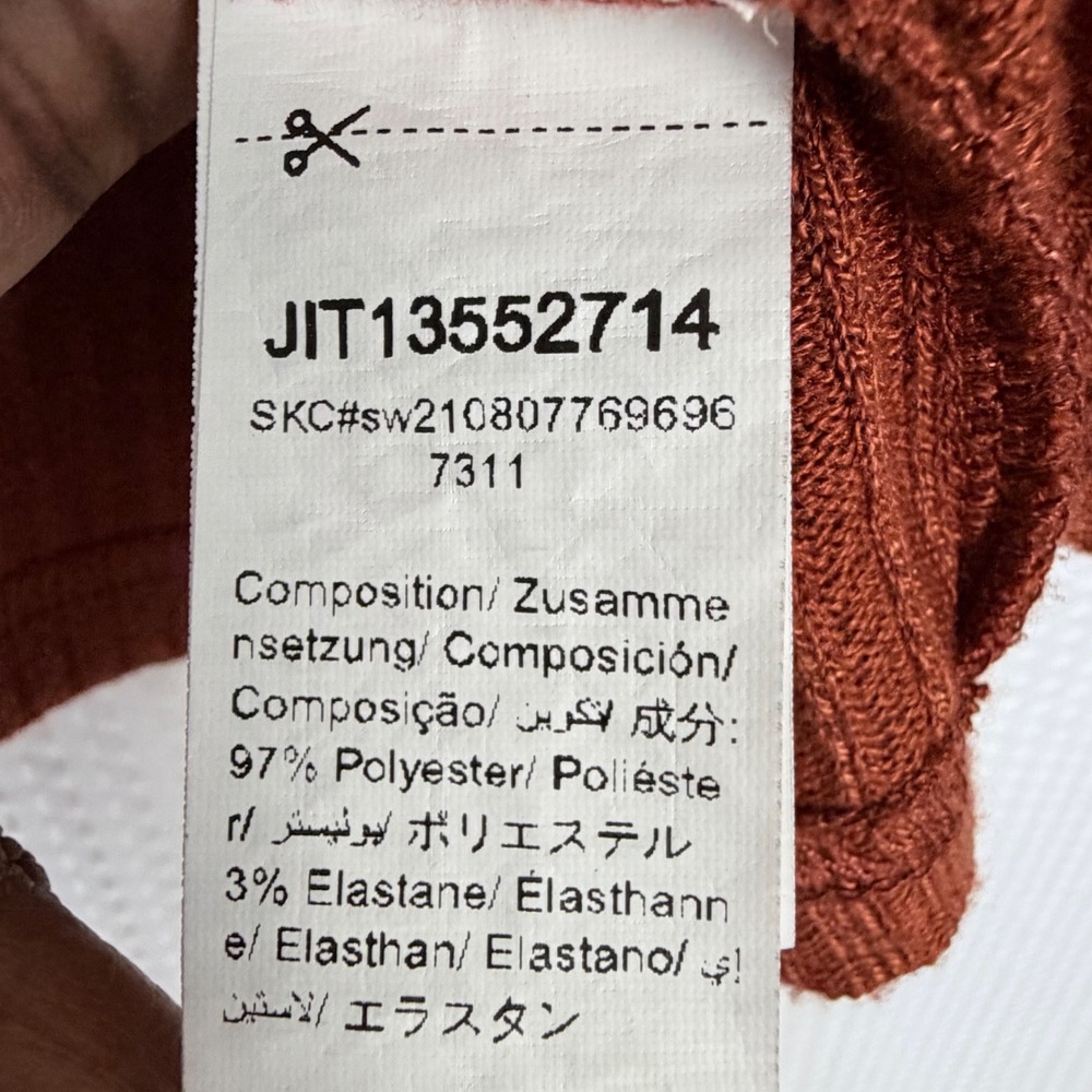 EMERY‎ ROSE Womens 4XL Rust Ribbed Knit Long Sleeve Pocket Tunic Top Work Plus - Picture 7 of 9